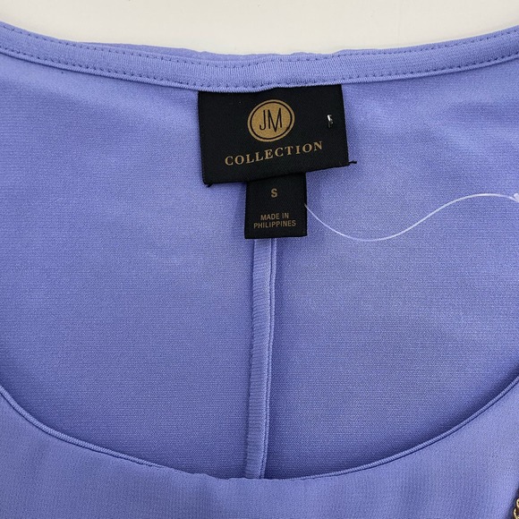 JM Collection Women's Necklace-Embellished Sheath Dress Purple Size Small - Picture 4 of 6